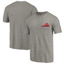 Virginia Tech Hokies Fanatics Branded College Vault Left Chest Distressed Tri-Blend T-Shirt - Gray
