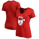 Detroit Red Wings Fanatics Branded Women's Jolly Slim Fit V-Neck T-Shirt - Red
