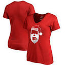 Philadelphia Flyers Fanatics Branded Women's Jolly Plus Size V-Neck T-Shirt - Red
