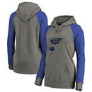 St. Louis Blues Fanatics Branded Women's Plus Sizes Team Distressed Pullover Hoodie - Heathered Gray