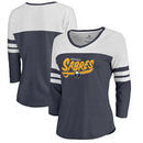 Buffalo Sabres Fanatics Branded Women's Hometown Collection 3/4-Sleeve Raglan Tri-Blend V-Neck T-Shirt – Navy