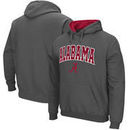 Alabama Crimson Tide Stadium Athletic Arch & Logo Tackle Twill Pullover Hoodie – Charcoal