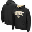Wake Forest Demon Deacons Stadium Athletic Arch & Logo Tackle Twill Pullover Hoodie – Black