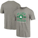 Boston Celtics Fanatics Branded No Luck Hometown Collection Tri-Blend T-Shirt - Gray