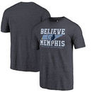 Memphis Grizzlies Fanatics Branded Believe Memphis Hometown Collection Tri-Blend T-Shirt - Navy
