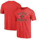 Toronto Raptors Fanatics Branded Sharp Tooth Hometown Collection Tri-Blend T-Shirt - Red