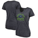 Minnesota Timberwolves Fanatics Branded Women's North Star State Hometown Collection Tri-Blend T-Shirt - Navy