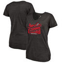 Portland Trail Blazers Fanatics Branded Women's Old Town Hometown Collection Tri-Blend T-Shirt - Black