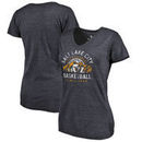 Utah Jazz Fanatics Branded Women's SLC Basketball Hometown Collection Tri-Blend T-Shirt - Navy