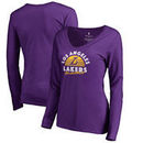 Los Angeles Lakers Fanatics Branded Women's Sundown Hometown Collection Long Sleeve T-Shirt - Purple