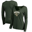 Milwaukee Bucks Fanatics Branded Women's Wisconsin Basketball Hometown Collection Long Sleeve T-Shirt - Green