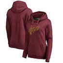 Cleveland Cavaliers Fanatics Branded Women's Plus Sizes CLE Hometown Collection Pullover Hoodie - Wine
