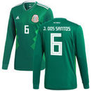 Jonathan dos Santos Mexico National Team adidas 2018 Home Replica Long Sleeve Jersey - Green
