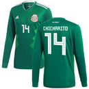 Javier Hernandez Mexico National Team adidas 2018 Home Replica Long Sleeve Jersey - Green