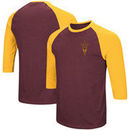 Arizona State Sun Devils Colosseum Raglan 3/4-Sleeve T-Shirt – Maroon/Gold