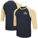 Georgia Tech Yellow Jackets Colosseum Raglan 3/4-Sleeve T-Shirt – Navy/Gold
