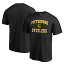 Pittsburgh Steelers NFL Pro Line by Fanatics Branded Vintage Victory Arch T-Shirt – Black