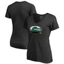 Green Bay Packers NFL Pro Line by Fanatics Branded Women's Primary Midnight Mascot V-Neck T-Shirt – Black