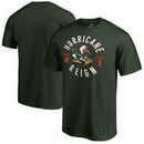 Miami Hurricanes vs. Notre Dame Fighting Irish Fanatics Branded 2017 Football Score T-Shirt – Green