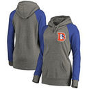 Denver Broncos NFL Pro Line by Fanatics Branded Women's Plus Sizes Vintage Lounge Pullover Hoodie - Heathered Gray
