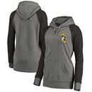 Green Bay Packers NFL Pro Line by Fanatics Branded Women's Plus Sizes Vintage Lounge Pullover Hoodie - Heathered Gray