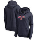 Boston Red Sox Fanatics Branded Women's Plus Size Cooperstown Collection Wahconah Pullover Hoodie - Navy