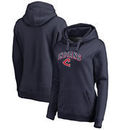 Cleveland Indians Fanatics Branded Women's Plus Size Cooperstown Collection Wahconah Pullover Hoodie - Navy