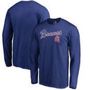 Atlanta Braves Fanatics Branded Big & Tall Cooperstown Collection Wahconah Long Sleeve T-Shirt - Royal