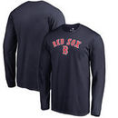 Boston Red Sox Fanatics Branded Big & Tall Cooperstown Collection Wahconah Long Sleeve T-Shirt - Navy