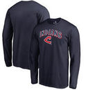 Cleveland Indians Fanatics Branded Big & Tall Cooperstown Collection Wahconah Long Sleeve T-Shirt - Navy
