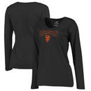 San Francisco Giants Fanatics Branded Women's Plus Size Cooperstown Collection Wahconah Long Sleeve T-Shirt - Black