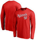 Washington Nationals Fanatics Branded Big & Tall Team Lockup Long Sleeve T-Shirt - Red