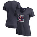 Corey Kluber Cleveland Indians Fanatics Branded Women's 2017 American League Cy Young Award V-Neck T-Shirt – Navy