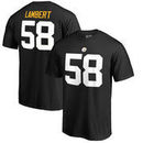 Jack Lambert Pittsburgh Steelers NFL Pro Line by Fanatics Branded Retired Player Authentic Stack Name & Number T-Shirt – Black