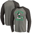 Boston Celtics Fanatics Branded Disney Tradition Long Sleeve Tri-Blend Raglan T-Shirt - Ash