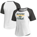 Green Bay Packers NFL Pro Line by Fanatics Branded Women's Free Line Raglan Tri-Blend T-Shirt - White