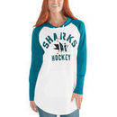 San Jose Sharks G-III 4Her by Carl Banks Women's All Division Pullover Hoodie - White/Teal