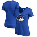 Detroit Pistons Fanatics Branded Women's Disney Game Face V-Neck T-Shirt - Blue