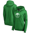 Buffalo Sabres Fanatics Branded Women's St. Patrick's Day White Logo Pullover Hoodie - Kelly Green