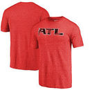Atlanta Falcons NFL Pro Line by Fanatics Branded Distressed Alternate Logo Secondary Tri-Blend T-Shirt - Red