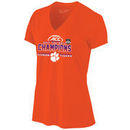 Clemson Tigers Women's 2017 ACC Football Conference Champions Locker Room V-Neck T-Shirt – Orange