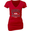 Georgia Bulldogs Blue 84 Women's College Football Playoff 2018 Rose Bowl Bound Affliction V-Neck T-Shirt – Red
