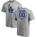 Los Angeles Dodgers Fanatics Branded Personalized RBI T-Shirt - Heathered Gray