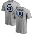 San Diego Padres Fanatics Branded Personalized RBI T-Shirt - Heathered Gray