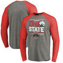 Ohio State Buckeyes Fanatics Branded 2017 Cotton Bowl Bound Drive Long Sleeve Raglan T-Shirt – Heathered Gray