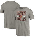 Baltimore Orioles Fanatics Branded Antique Stack Tri-Blend T-Shirt – Heathered Gray