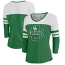 Kentucky Wildcats Fanatics Branded Women's Emerald Isle Tri-Blend Raglan 3/4 Sleeve T-Shirt – Heathered Kelly Green/White