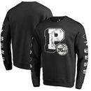 Philadelphia 76ers Fanatics Branded Letterman Fleece Crew Neck Sweatshirt - Black