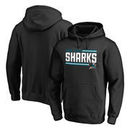 San Jose Sharks Fanatics Branded Iconic Collection On Side Stripe Pullover Hoodie - Black