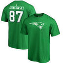 Rob Gronkowski New England Patriots NFL Pro Line by Fanatics Branded St. Patrick's Day Icon Name and Number T-Shirt – Kelly Gree